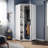 186*80*80cm Style Paneled Wardrobe, White