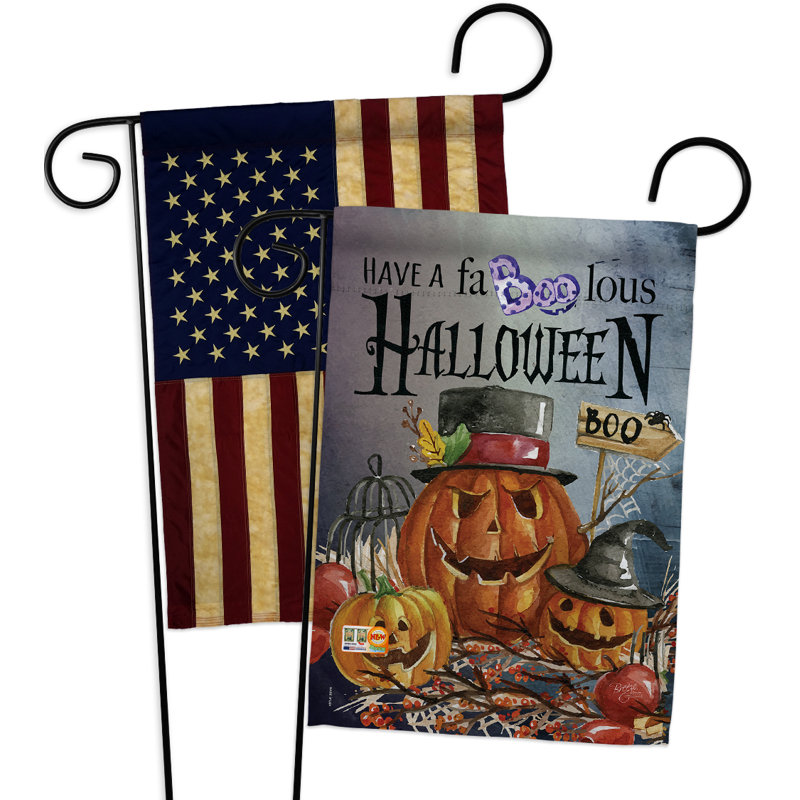 Polyester de faboolous à 2 côtés 19 x 13 po drapeau de jardin