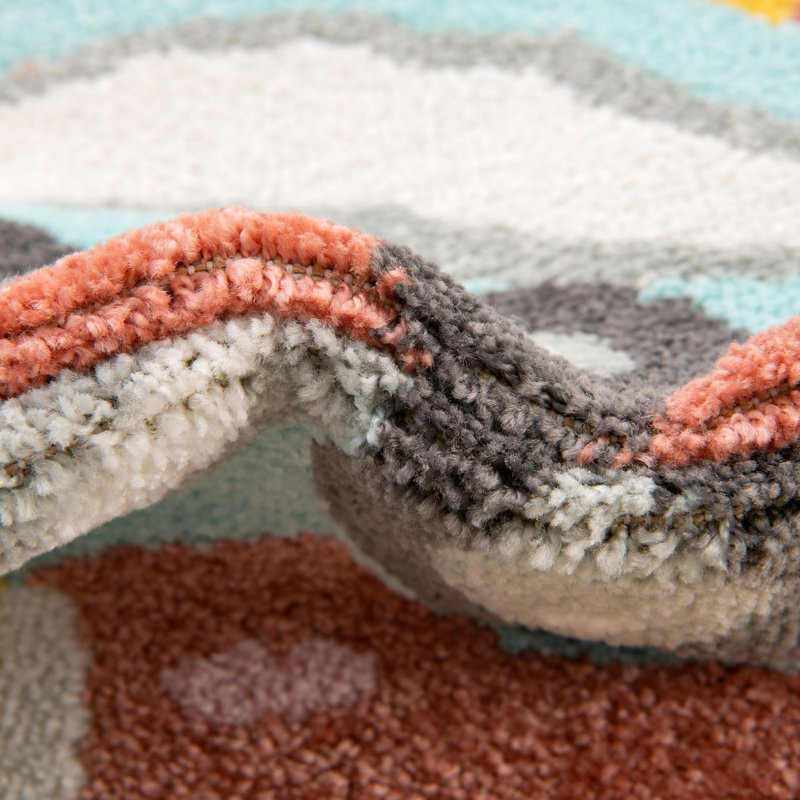 Machine Woven Polypropylene Plastic Rug, Round 7'10"