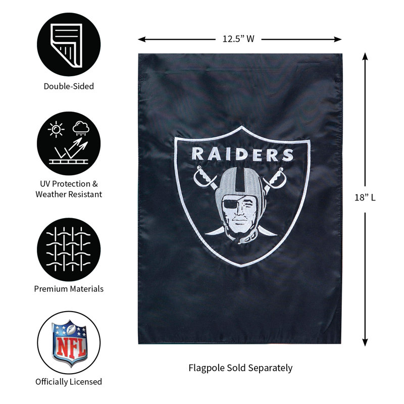 Applique Flag, Gar., Las Vegas Raiders