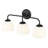 Dorinda 3-Light Vanity Light in Matte Black with Opal Glass-161744256