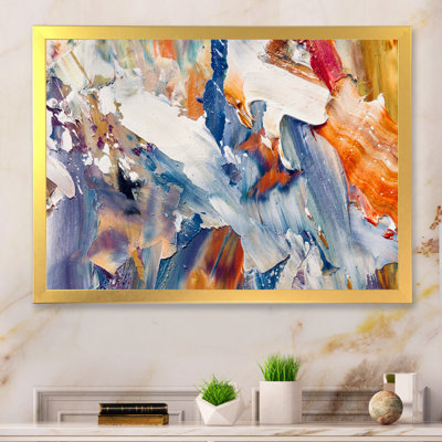 Peinture abstraite colorée "Strokes", reproduction d'art sur toile