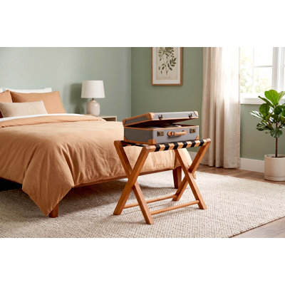Manada Solid Teak Luggage Rack