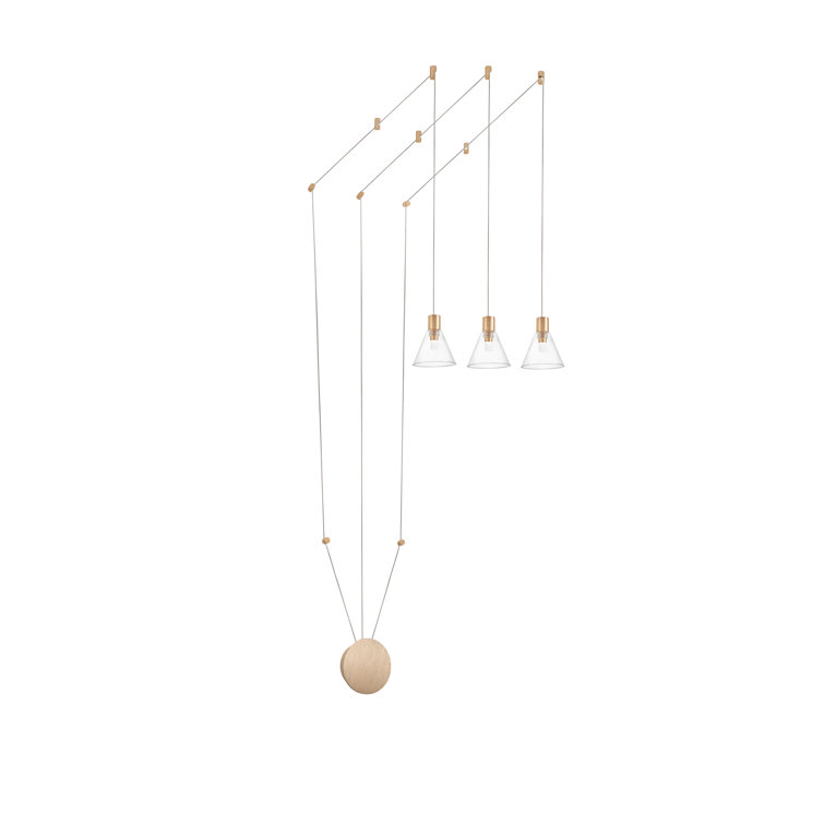 3 - Light Gold LED Cluster Pendant