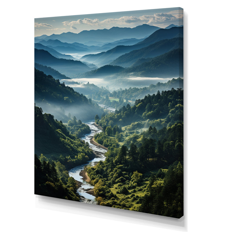 États-Unis, Great Smoky Mountains & Rivers - États-Unis, art mural encadré, H 40 po x l 30 po, Toile tendue, Sans cadre