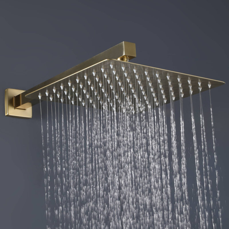 Pomme de douche à pluie réglable, Or brossé