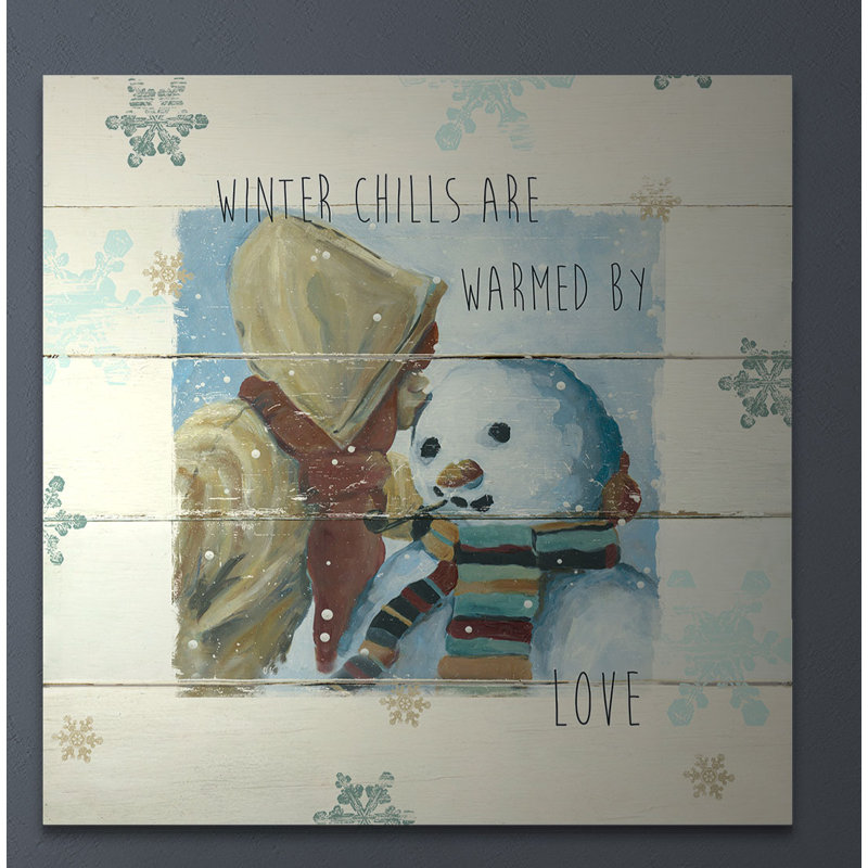 " Winter Chills ", 16" H x 16" W x 1.5" D, Wrapped Canvas