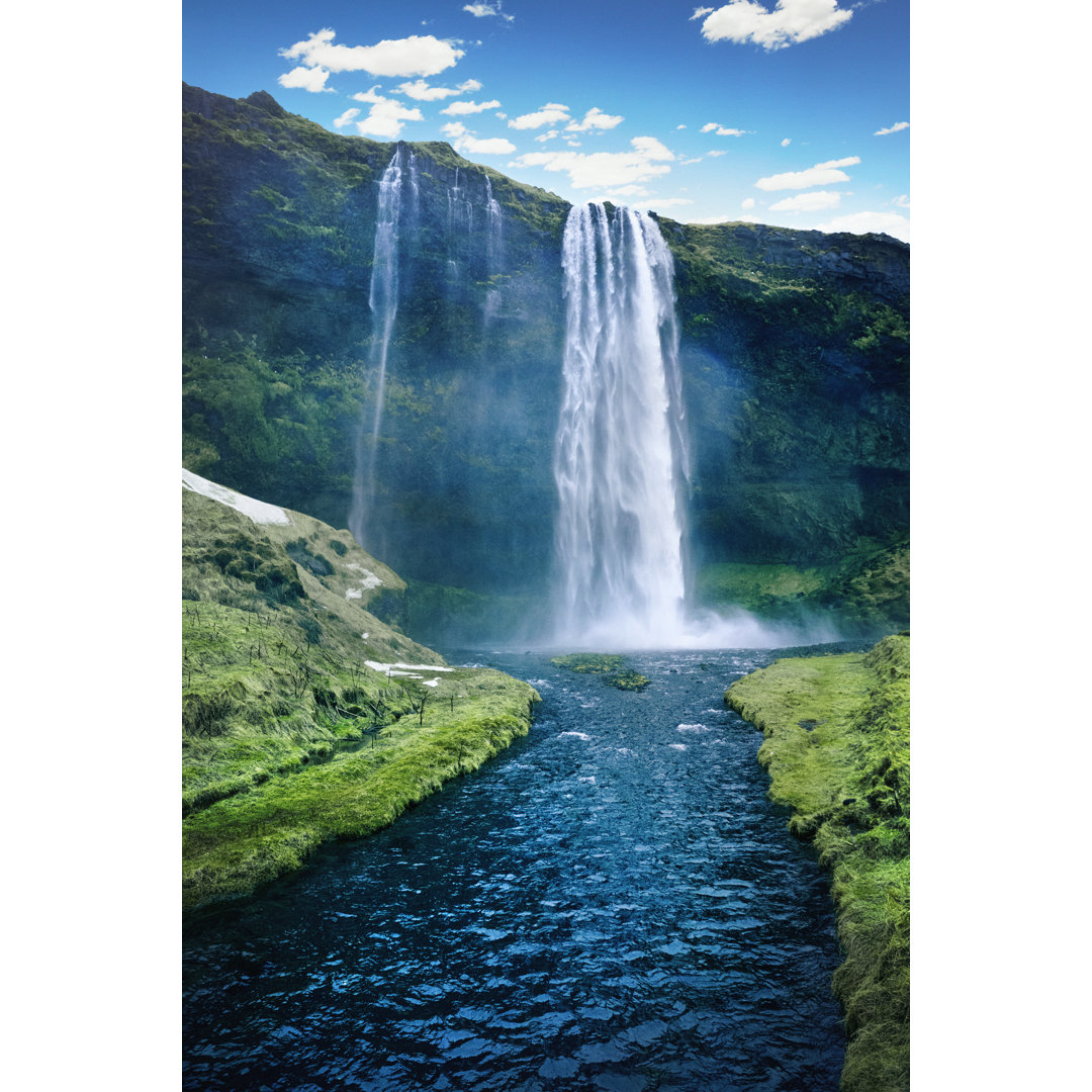 Seljalandsfoss Wasserfall - Island von Powerofforever - Leinwandbild