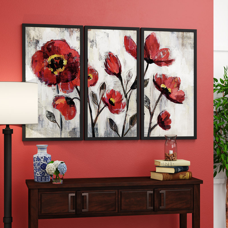 " Floral Simplicity " 3 - Pieces, 25.5" H x 40.5" W x 1" D