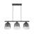 3-light Gradient Glass Dimmable Kitchen Island Pendant