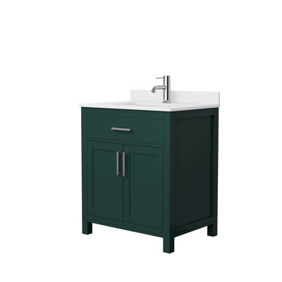 Beckett 30" Freestanding Single Bathroom Vanity with Cultured Marble Top