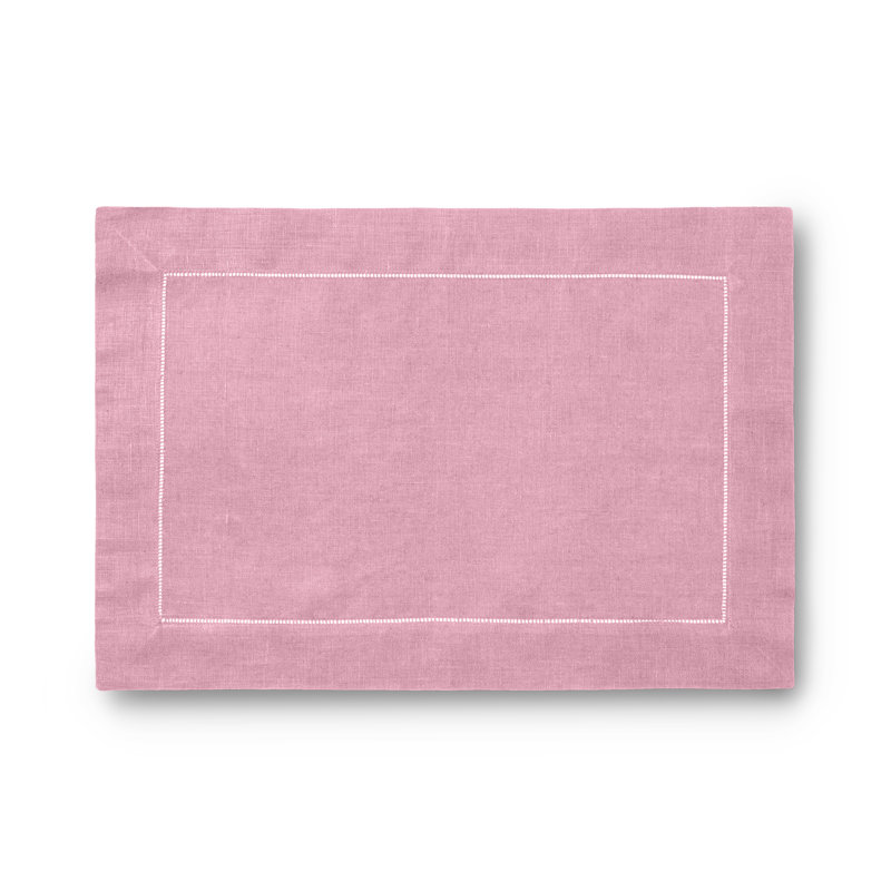 Festival Linen Rectangle Placemats, Pink 2