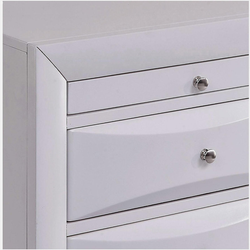 Tête de lit blanche avec 2 tiroirs, Blanc