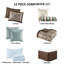 Édredon pour grand lit 12 pièces avec draps en coton bleu / brun - Profitez d'une nuit de sommeil confortable pour dorloter votre chambre à coucher-124917732-124917730