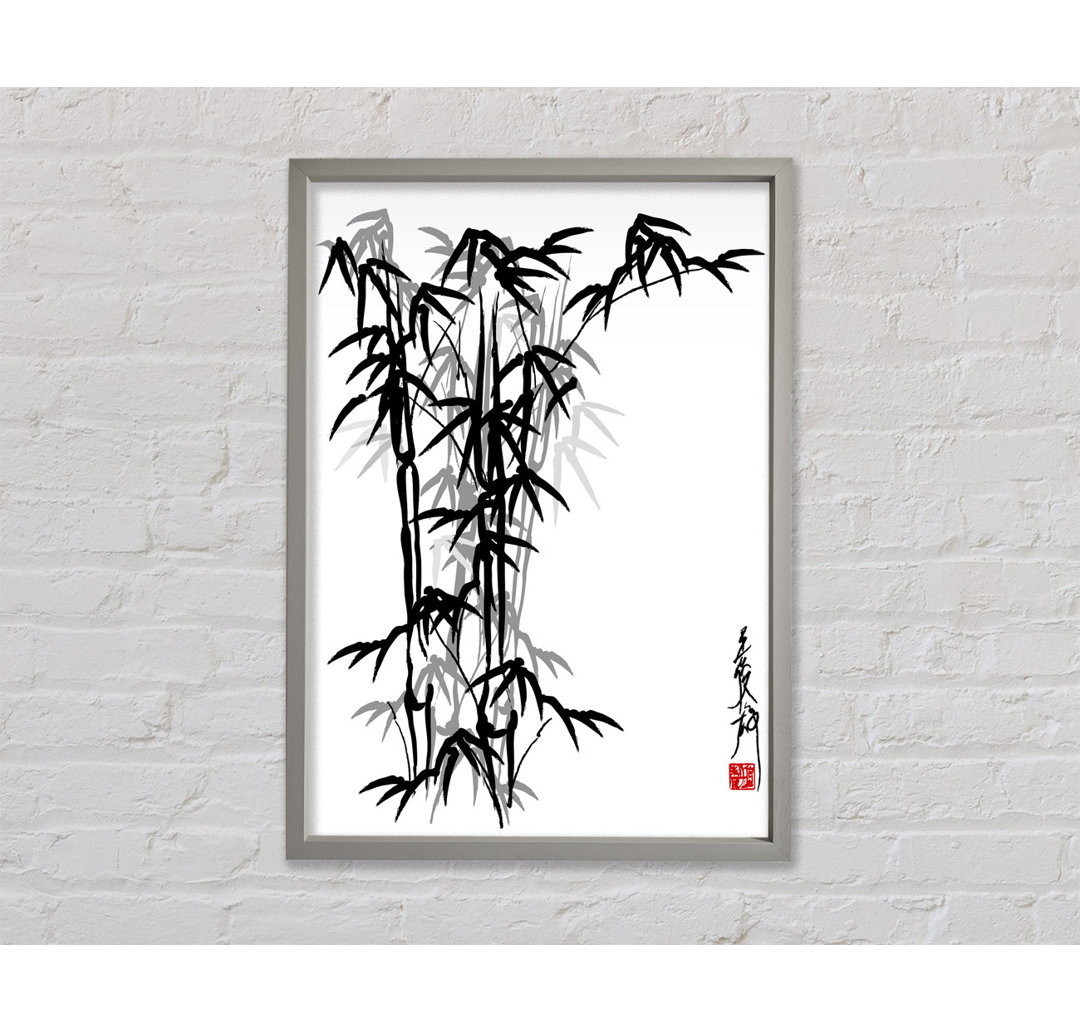 Bamboo Scripture - Einzelner Bilderrahmen Kunstdrucke auf Leinwand