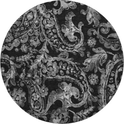 Premium Machine Washable Prisco Black Rug