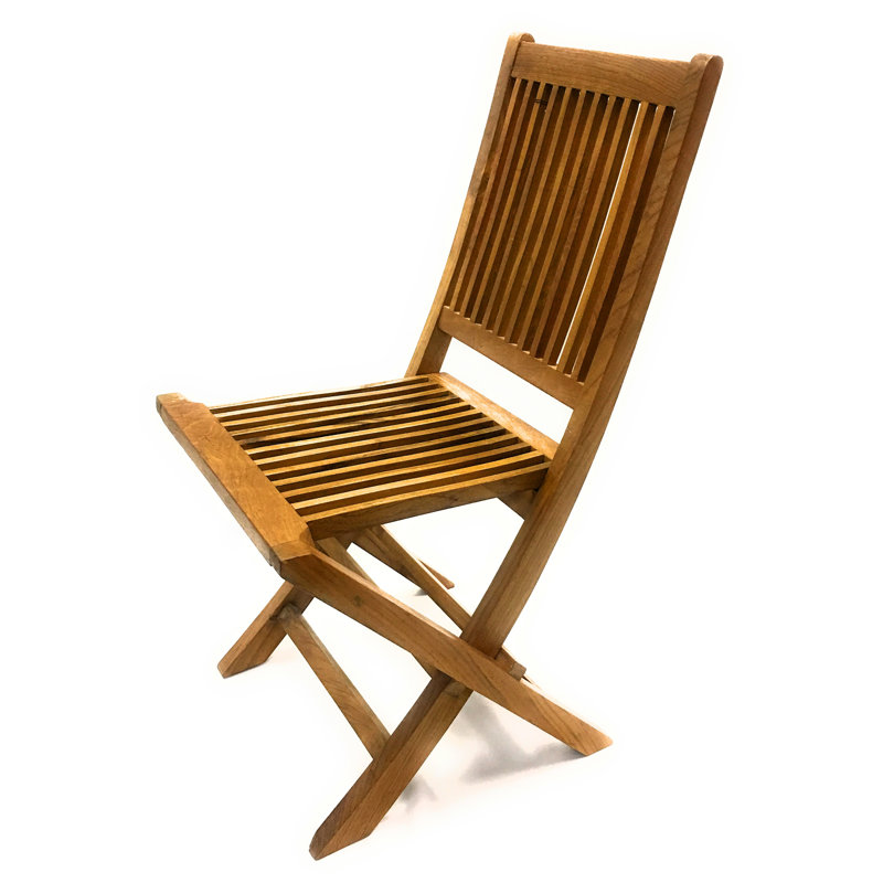 Chaise pliante en bois à bas fond