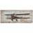 'Model Airplane' Metal on Solid Wood