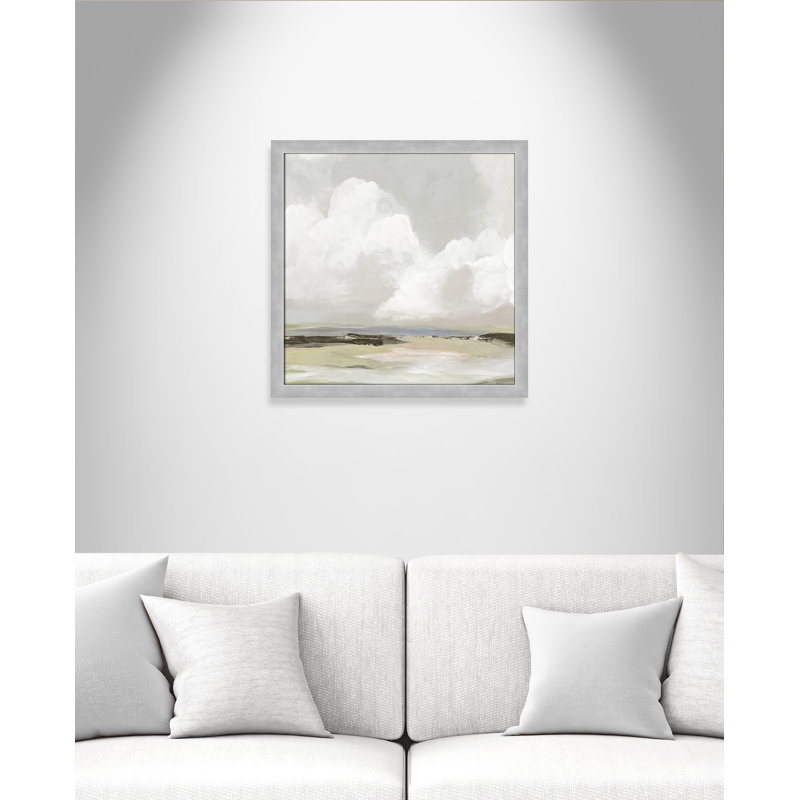 Weatherhill Soft Clouds - Picture Frame Painting Print, 24.5" H x 24.5" W x 1.12" D, Matte Silver Framed