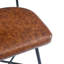 Ensemble de 2 tabourets de comptoir pivotants 26 "rétro, ensemble de 2 tabourets de comptoir brun avec structure en fer, coussin éponge en polyuréthane, repose-pieds, convient à la cuisine / chambre à coucher / salle à manger.-1846400538