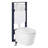 Arnelle Dual Flush Wall Mounted One Piece Elongated Chair Height Toilet with Actuator Plate Flush-101645077
