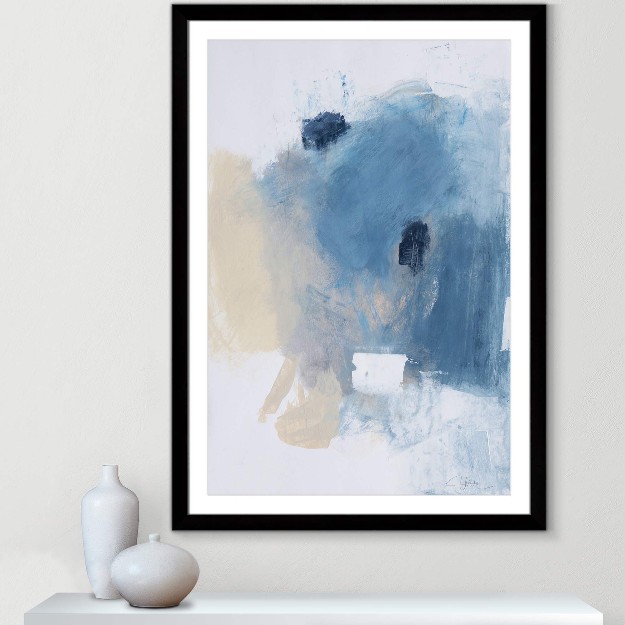 Coastal Carnival I Print by Casa Fine Arts, 49" H x 35" W x 1.25" D, Black Single Picture Framed Paper, White