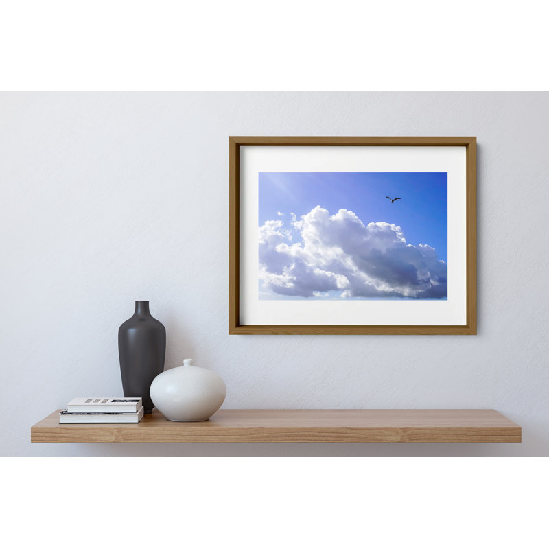 Every Cloud Print by Joseph Regan, 14" H x 16" W x 0.75" D, Walnut