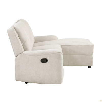 Canapé modulaire inclinable 2 pièces avec méridienne droite Luxury Comfort