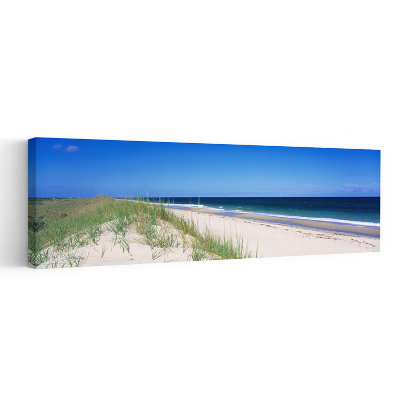 Art mural de la plage contemporaine du Cap Hatteras, Outer Banks, Caroline du Nord, États-Unis, H 16 po x l 48 po