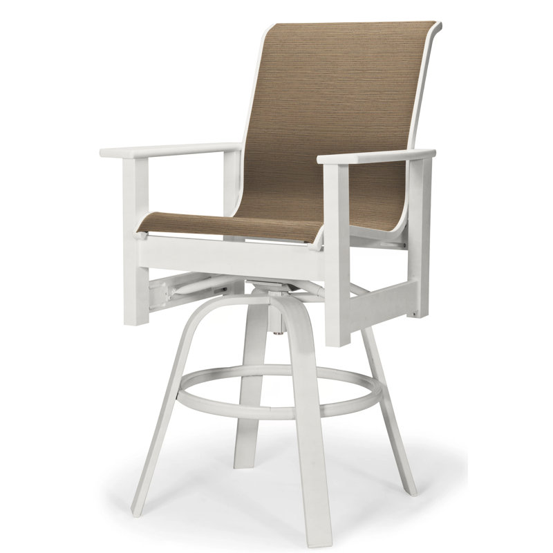 Fauteuil pivotant à hauteur de barre Leeward MGP, Vert forêt 22D Sunbrella® vert, Neige texturée