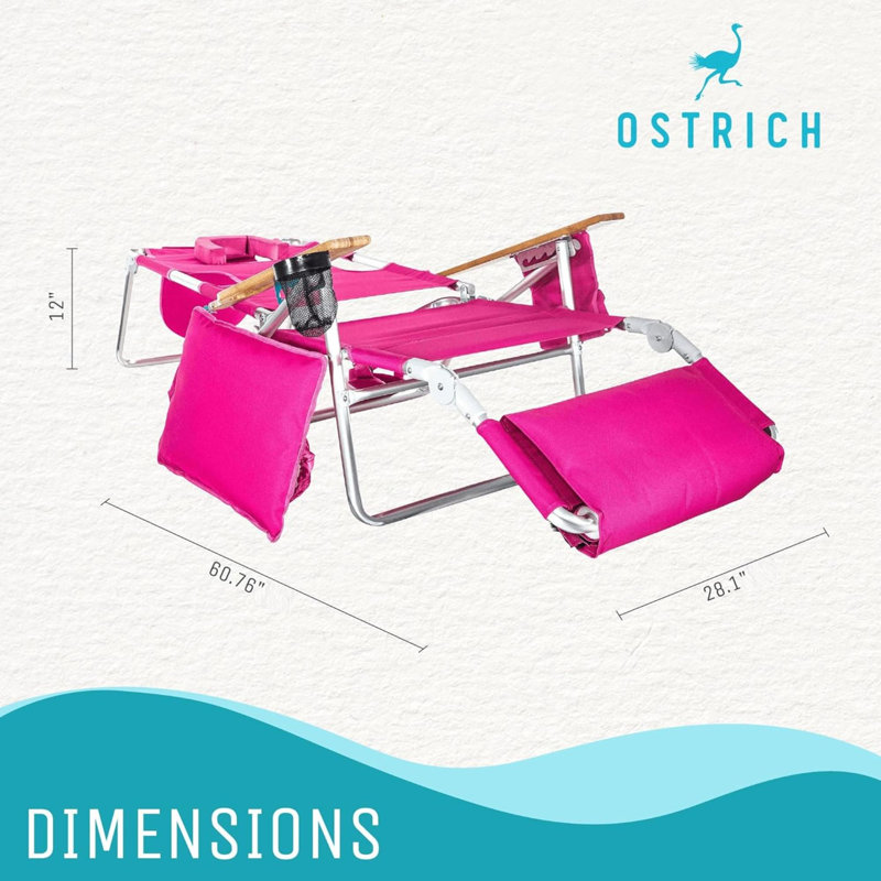 Chaise de plage Thaden, Rose