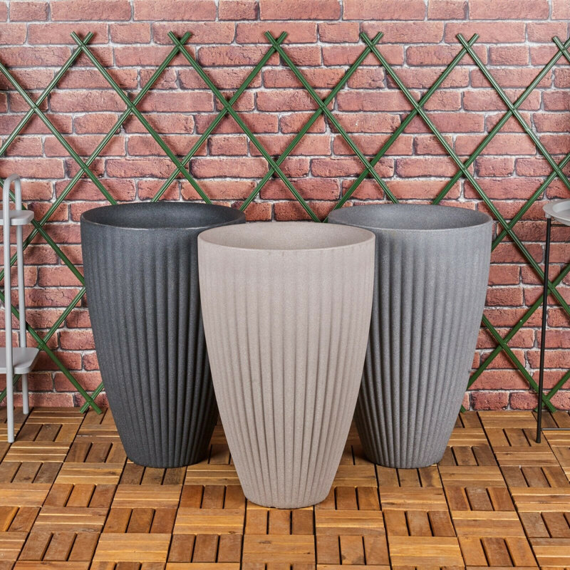 Krisann Pot Planter, Black, 1