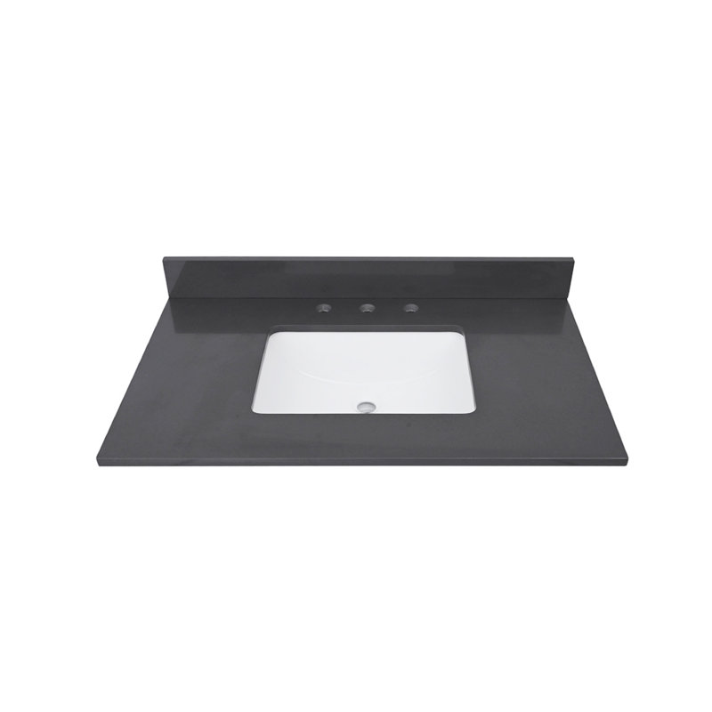 Lotte 37'' W Single Vanity Top, Ural Gray