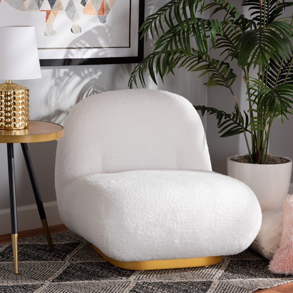 Everly Quinn Lehana Upholstered Slipper Chair | Wayfair