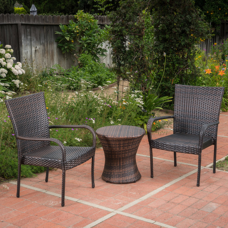 Preston 2 - Person Patio Conversation Set, Brown