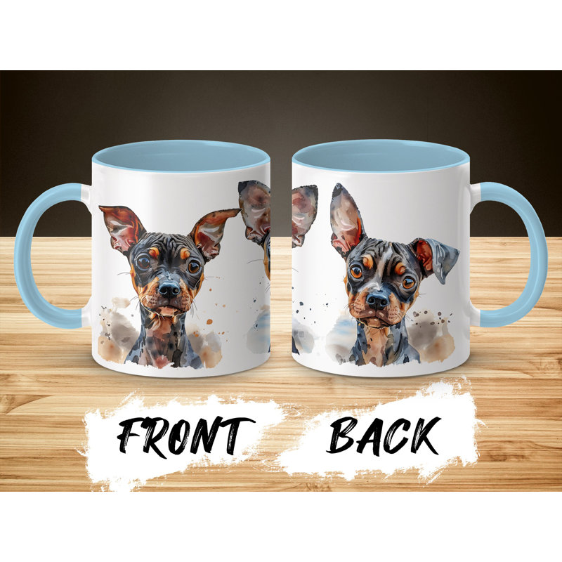 Ceramic Coffee Mug, Light Blue, 3