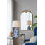 Miroir mural arqué avec cadre en métal doré-235748135