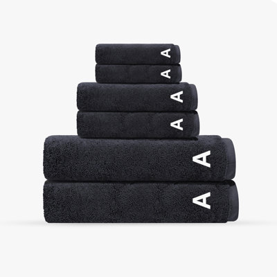 Monogrammed Cloer 6 pcs Turkish Towels Set