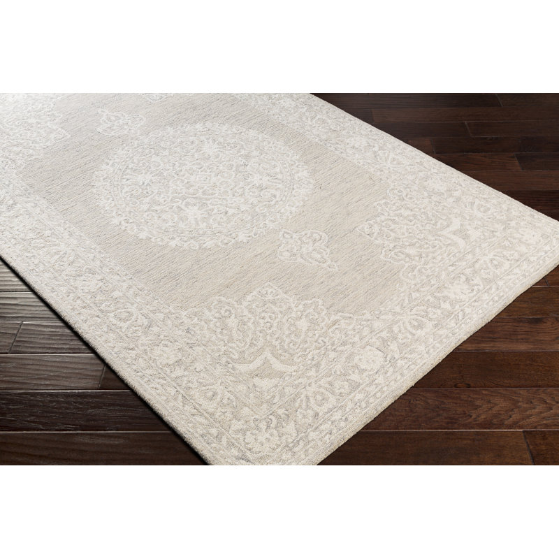 Tapis en laine touffeté à la main, Rectangle 5 pi x 7 pi 6 po