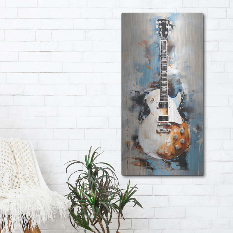 Lark Manor ™ «Les Paul 8» par Sean Parnell, art mural en métal, H 48 po x l 48 po