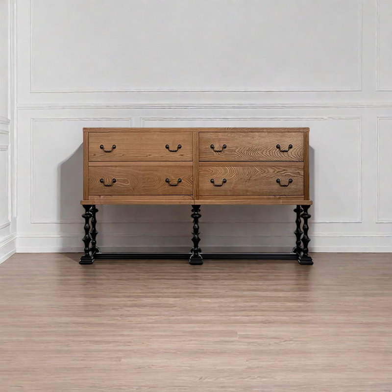 Buffet rétro de style américain, H 35,4 po x l 47,2 po x P 17,7 po