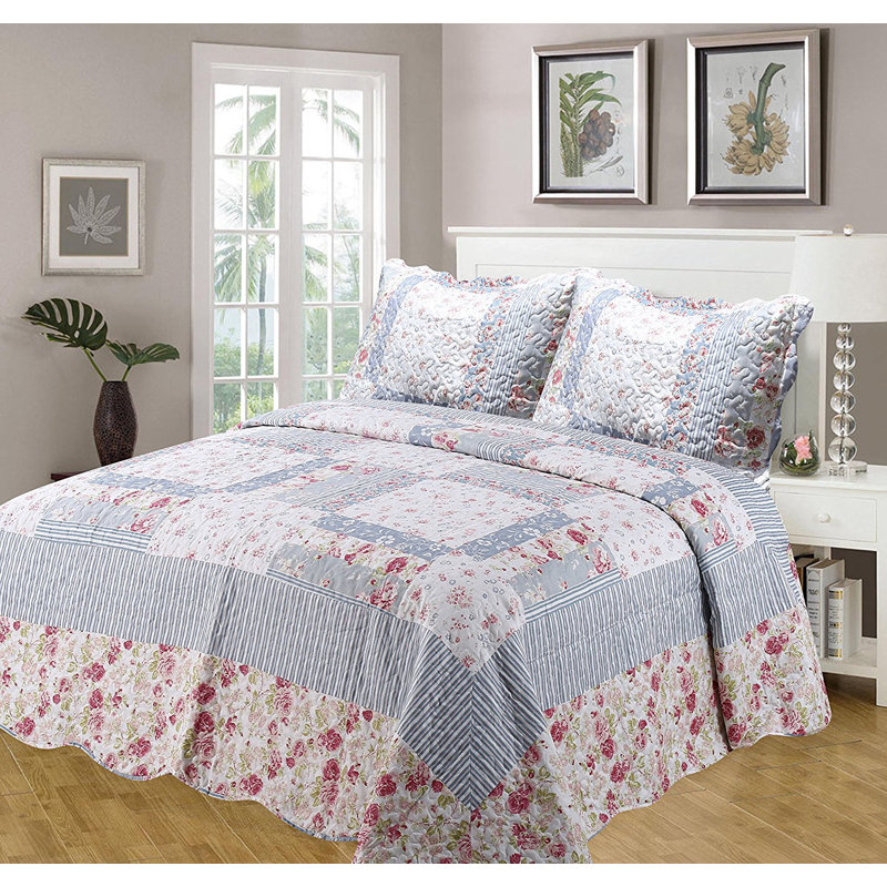Pocola Bedspread Set with 2 Pillows, 260 x 275 cm Bedspread - 2 Pillowcases