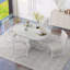 Ensemble de salle à manger extensible 5 pièces Farmhouse: table en bois (feuille de 15,7 po) et 4 chaises rembourrées