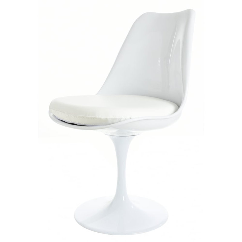 Pollard 119.38cm H Polyurethane Upholstered Side Chair, White