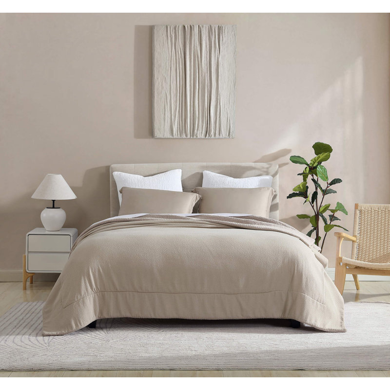 Pebble Snug Coverlet, Taupe, King Coverlet