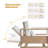 Darren Modern 37.75'' W Extendable Solid Wood Chaise Lounge with Lumbar Pillow-436831381