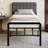 18 Inch Bed Frame with Upholstered Headboard and Metal Footboard-762013257-762013236