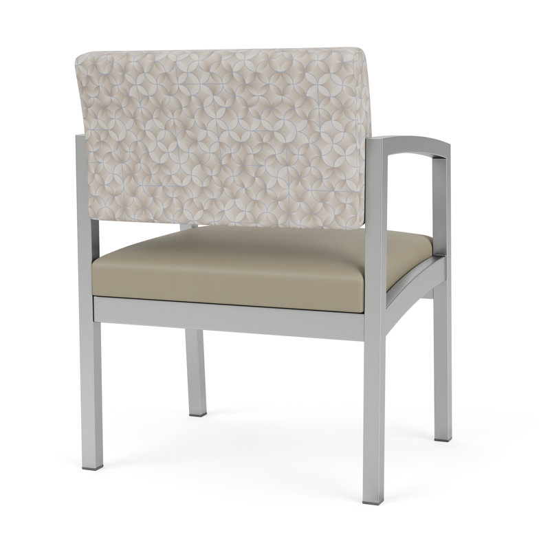 Chaise d'invité en acier Lenox, Argent, Kaleidoscope Iceberg - Tour de guet Sentry