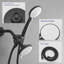 Ensemble de robinet de douche à jet simple à une jet et poignée ronde 1,8 GPM avec pomme de douche à haute pression en chrome poli-116836916