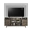 Console Hampden de 76 po pour téléviseur de 90 po ou moins, sans assemblage, fini brun anthracite
